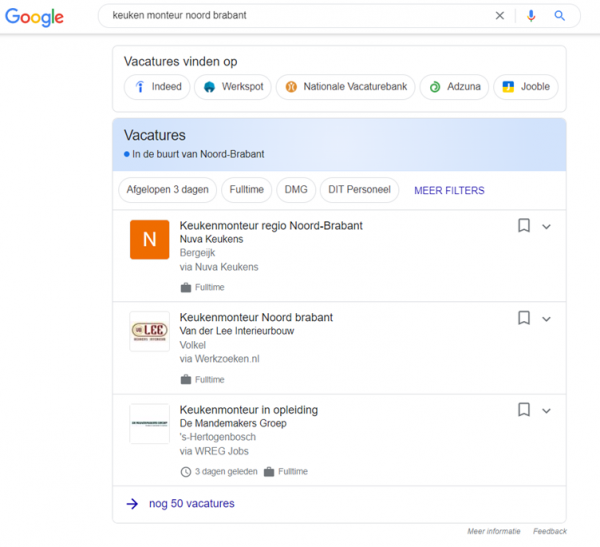 Rich snippet vacature